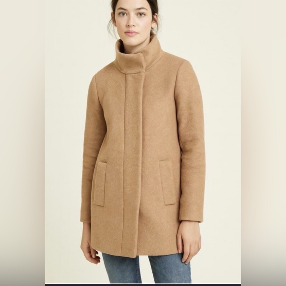 J Crew Mercantile Stadium City Wool Coat Women’s Size 8